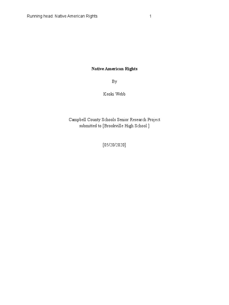 Understanding Native American Rights | PDF | Native Americans In The ...