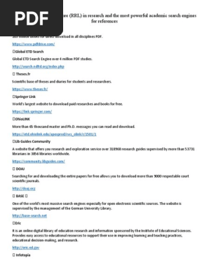 RRL Academic Search Engines