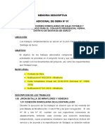 SURCO Memoria Descriptiva Adicional N°01