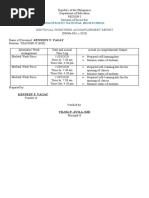 Individual Workweek Accomplishment Report: Solotsolot National High School