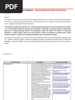 Product / Service Feature Guidance - : Oracle E-Business Suite (On Premise)