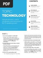 Topic: Technology: 1. Sample Answers