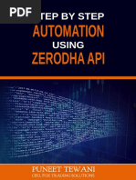 Step by Step Automation Using Zerodha API Python Version by Tewani, Puneet