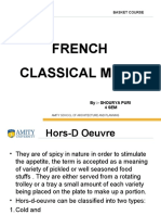 French Classical Menu Amity Uty