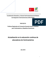 Informe CECC SICA-Formación Docente Continua