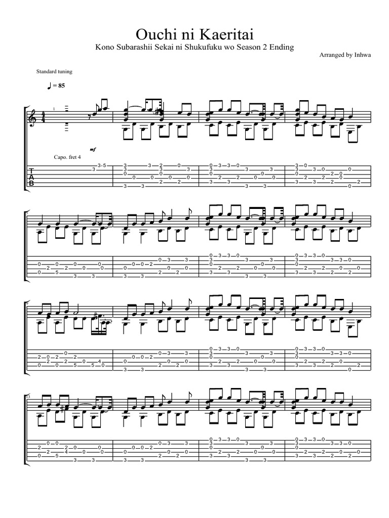 Ouchi ni Kaeritai Chords and Tabs | PDF | String Instruments | Music ...