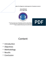 DNA Methylation Markers For Diagnosis and Prognosis of Common Cancers Kanwal Batool SP21-RMG-008