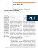 FPIN's Clinical Inquiries: Antidepressants For The Treatment of Insomnia in Patients With Depression