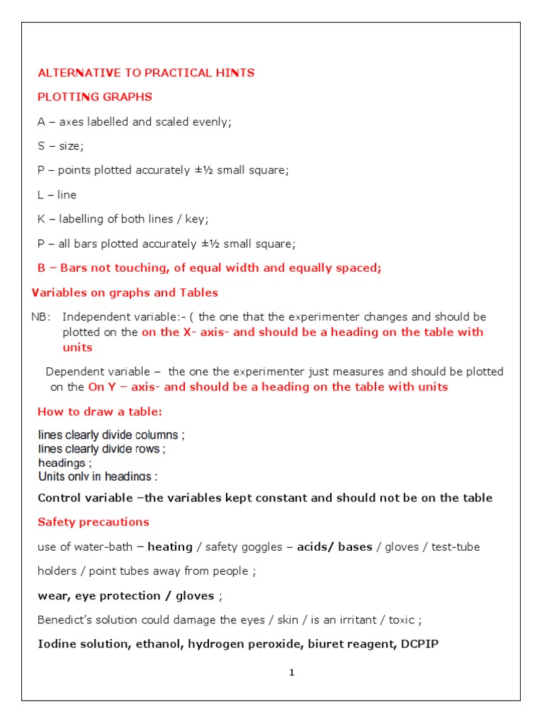 IGCSE Alternative to Practical Guide | PDF | Significant Figures ...