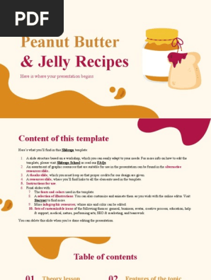 Peanut Butter and Jelly Recipes by Slidesgo