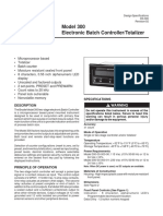 Model 300 Electronic Batch Controller/Totalizer: Specifications