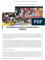 The Significance of Culture-Based Education in Philippines