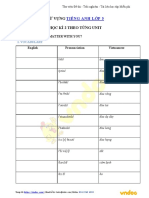 5. Học (VN Sang AV) Từ Vựng Tiếng Anh Lớp 5 Học Kì 2