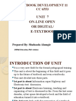 Unit 7 On-Line Open or Digital/ E-Textbook