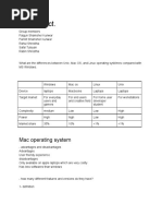 MIS Project.: Mac Operating System