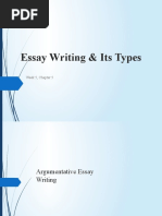 Essay Writing & Its Types: Week 5, Chapter 5