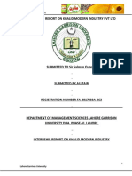 Internship Report (2021) Lahore Garrison University
