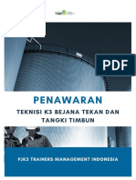 Proposal Penawaran Teknisi K3 Bejana Tekan & Tangki Timbun PJK3 PT. Trainers Management Indonesia