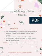 Relative Clauses: Defining vs Non-Defining
