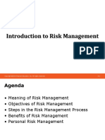 Introduction To Risk Management