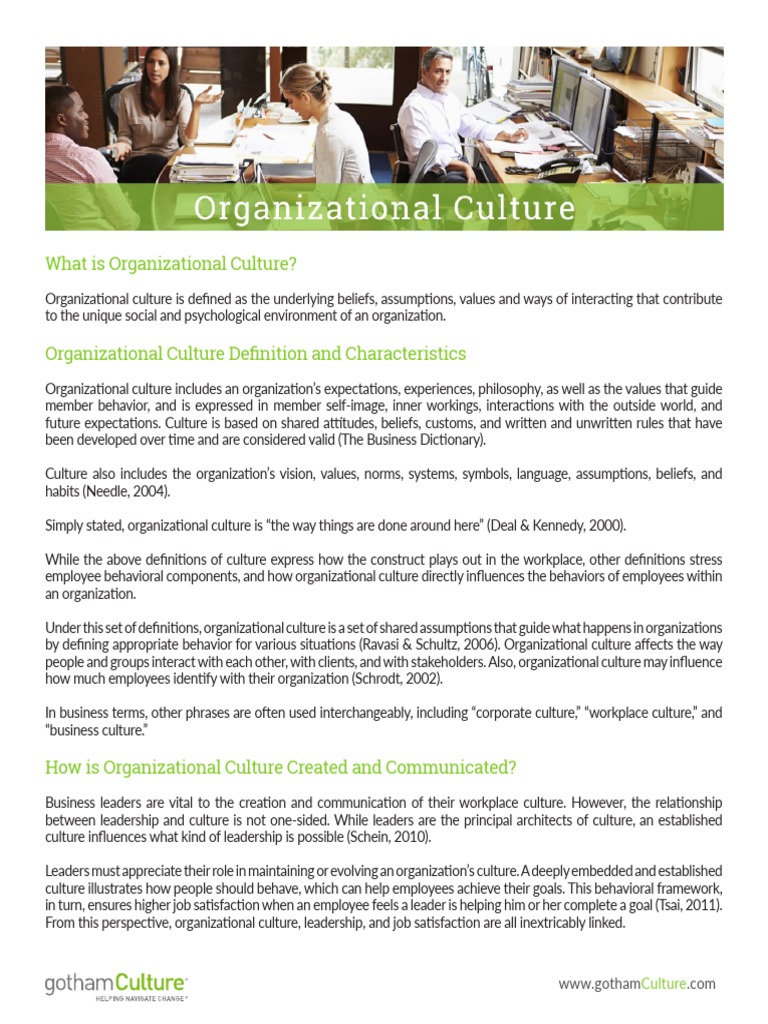 Understanding Organizational Culture | PDF | Organizational Culture ...