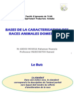 Bases de La Caracterisation Des Races Animales Domestiques