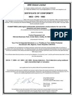 BRE LPCB Certificate of Conformity FC460P