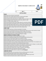 Inspection Sheet Compactor: Unit No Model SMU Date