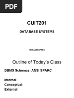 Lecture 3 - Database Schema (ANSI SPARC)