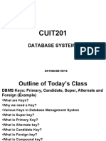 Lecture 6 -DBMS Keys Primary, Candidate, Super, Alternate and Foreign