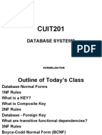 Lecture 9- Database Management-Normalisation