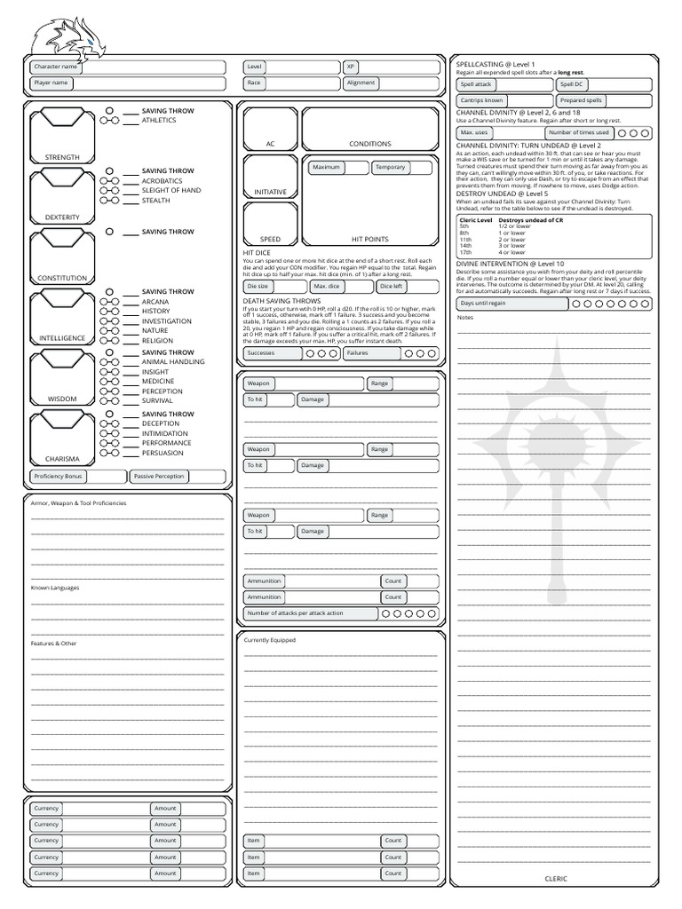 Saving Throw Cleric Level Destroys Undead of CR Download Free PDF