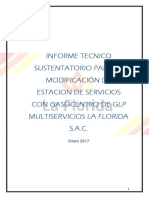 Informe técnico para modificación de estación de servicio con GLP