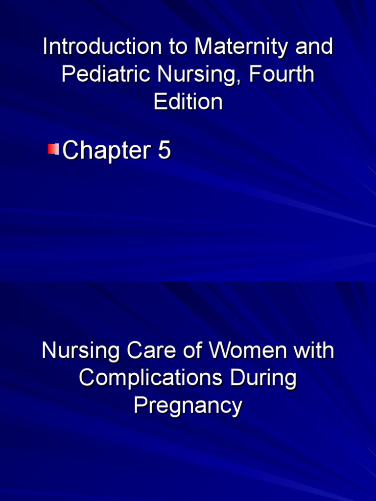 Pediatric Nursing, Introduction To Maternity and Pediatric Nursing