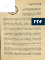 Iordan, I., Filologia Si Lingvistica La Academia Romana, SCL, 1966, An 17, Nr.5, p.513-518