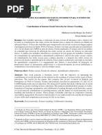 CONTRIBUIÇÕES DAS REDES SOCIAIS DA INTERNET PARA O ENSINO DE CIÊNCIAS