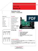 YBC 10 - X1.3G2 + BCI164B Complete Diesel Generator Set: Specification Sheet 10 KVA-11 KVA 50 HZ