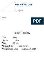 Morning report details 74-year old male patient with cough