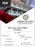 GE 9ED The Life and Works of Rizal Midterm