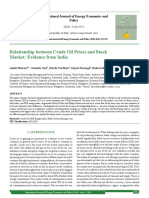 Relationship Between Crude Oil Prices and Stock Market: Evidence From India