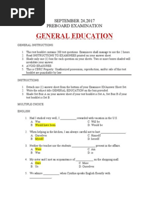 General Education Reviewer With Answer Key (1)