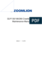QUY130/180/260 Crawler Crane Maintenance Manual: Edition 1 11, 2013