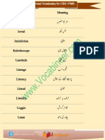 Advanced Vocabulary for CSS - PMS (Vocabineer.com).