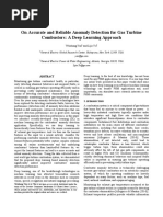 On Accurate and Reliable Anomaly Detection For Gas Turbine Combustors: A Deep Learning Approach