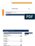 Weighted Average Cost of Capital (WACC) Calculator: Strictly Confidential