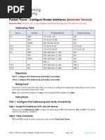 Configure Router Interfaces in Packet Tracer | PDF | I Pv6 | Ip Address