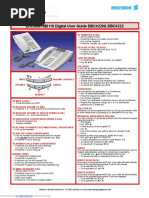 Ericsson MD110 Digital User Guide DBC4220& DBC4222 