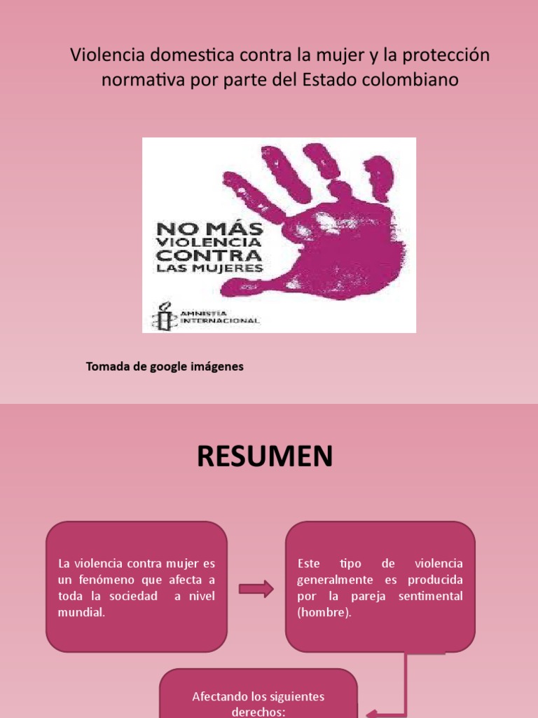 Violencia Domestica Contra La Mujer y La Protección | PDF | La ...