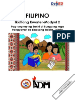 Filipino Q3 Mod2 Pag-uugnayNgSanhiAtBungaNgMgaPangyayariSaBinasangTalata, Teksto v3