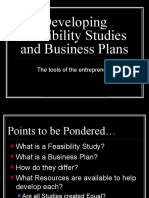 Developing Feasibility Studies and Business Plans: The Tools of The Entrepreneur